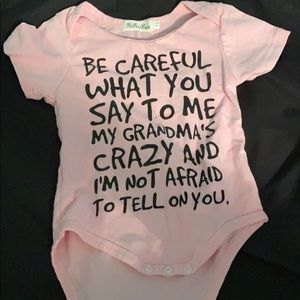 Pink grandma onesie